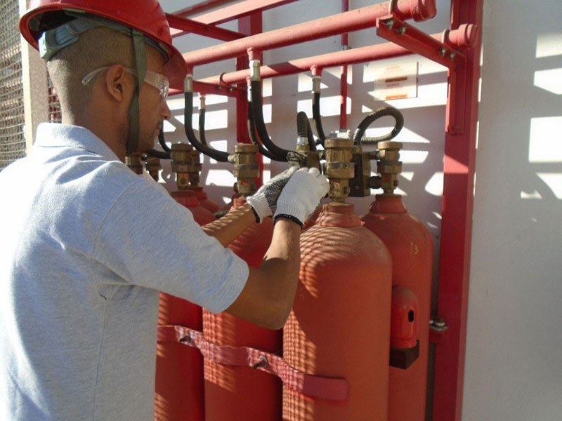 Manutenção preventiva de sistema de detecção e combate a incêndio